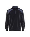 BLAKLADER sweater halve rits 3353 zwart/grijs xl
