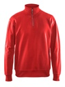 BLAKLADER sweatshirt met 1/2 rits 3369 rood m