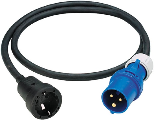 [861408] CEE-verlengkabel caravan 16a, 1 cee male