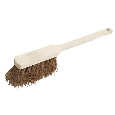 [9000470011] handveger kokos lengte 450 mm met houten rug 4 rijen