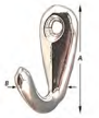 kapstokhaken enkel aluminium 30x22 mm