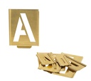 KUKKO schrijfsjablonen-set 327 letters a-z letterhoogte 70 mm speciaal plaatstaal