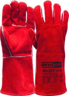 Lashandschoen 5-vinger cat.2 rood split kevlar maat 10