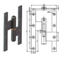 Scharnier 160x100 RECHTS met smeernippel