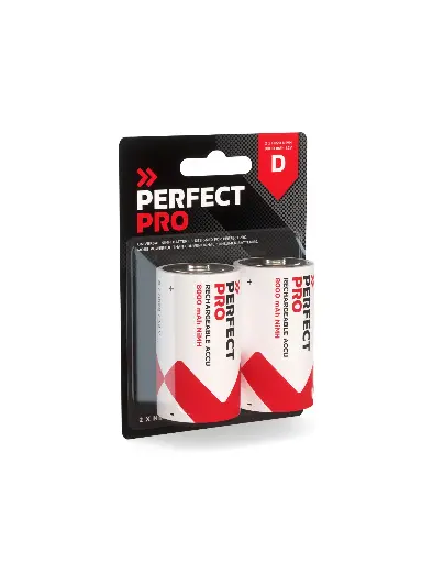 [PP-D2] PERFECTPRO batterijen d (2 stuks) / nimh 8000 mah,