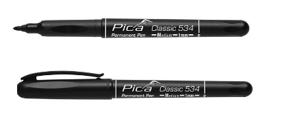 [534/46] PICA 534/46 Permanent marker fijn rond zwart 1.0mm