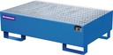 PROMAT opvangbak opvangvolume 215 l l1200xb800xh360mm plaatstaal m.tralierooster blauw