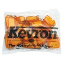 Kevron sleutellabel neon oranje 56x30mm (50stuks)