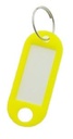 sleutellabel met ring neon geel 100stuks