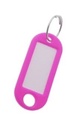 sleutellabel met ring neon pink 100stuks