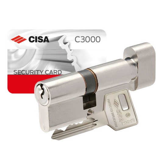 CISA C3000 Euro-profiel knop-cylinder SKG**