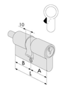 CISA C2000 Euro-profiel knop-cilinder